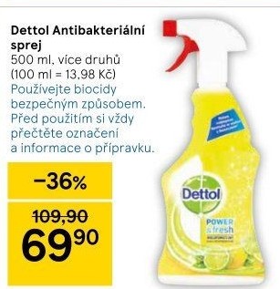 Čistič povrchů antibakteriální ve spreji Dettol