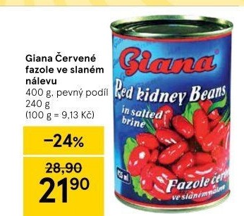 Fazole červené Giana