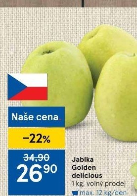 Jablka Golden Delicious