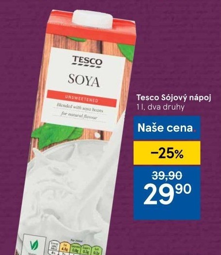 Nápoj sójový Tesco