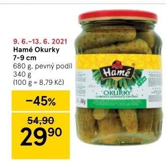 Okurky Hamé