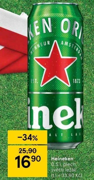 Pivo světlý ležák Heineken