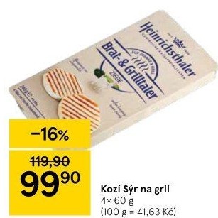 Sýr kozí Grilltaler Heinrichsthaler