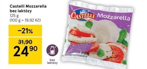 Sýr Mozzarella bez laktózy Castelli