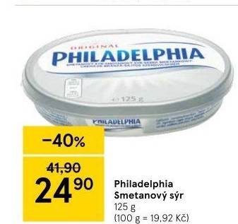 Sýr tavený smetanový Philadelphia Kraft