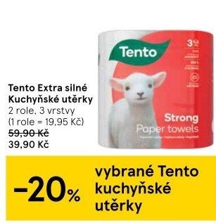 Utěrky kuchyňské 3vrstvé Extra Strong Tento