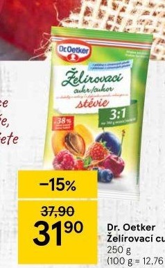 Želírovací cukr se stévií Dr. Oetker