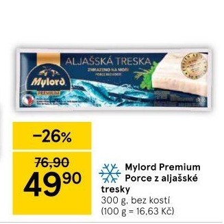 Aljašská treska filé pro děti mražené Premium Mylord