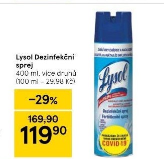 Dezinfekční sprej na prádlo Lysol