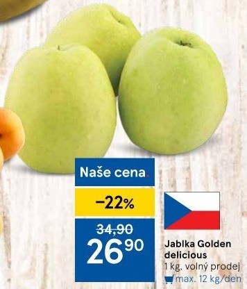 Jablka Golden Delicious