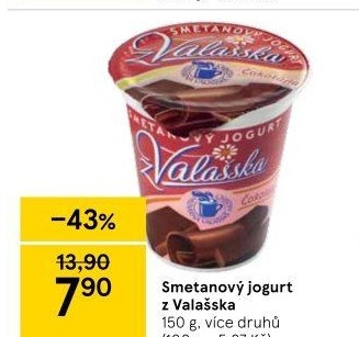Jogurt smetanový ochucený z Valašska Mlékárna Valašské Meziříčí