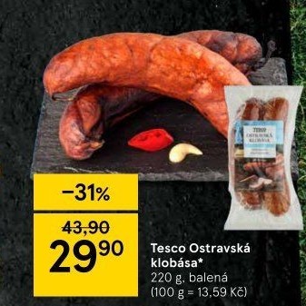 Ostravská klobása Tesco