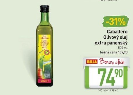 Olivový olej extra panenský Caballero