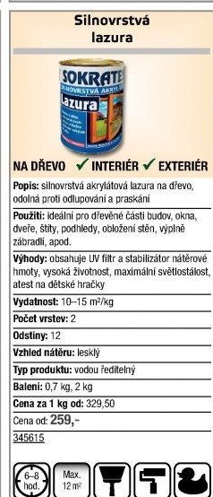 Akrylátová lazura Sokrates