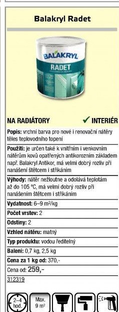 Barva Balakryl Radet