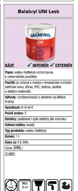 Barva Balakryl UNI lesk