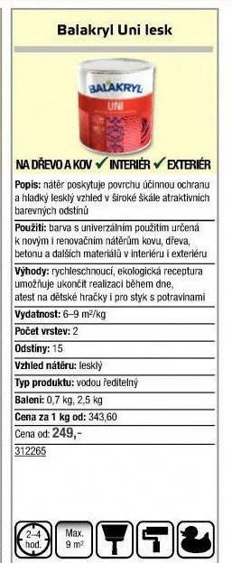 Barva Balakryl UNI lesk