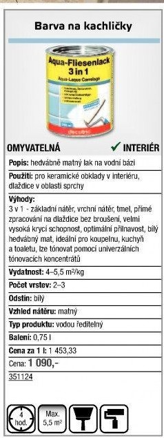 Barva na kachličky Decotric