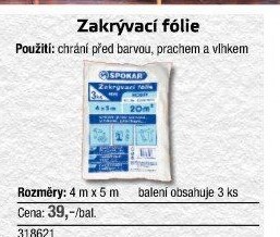 Fólie zakrývací Spokar