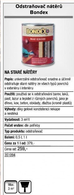 Odstraňovač nátěru Bondex