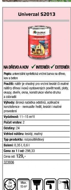 Vrchní barva univerzál Colorlak