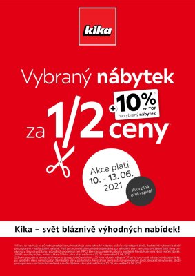 akční leták Kika nábytek 10.6.2021-13.6.2021