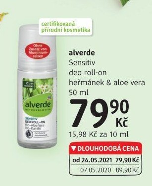 Deodorant kuličkový roll-on Alverde