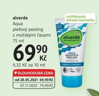 Pleťový peeling Alverde