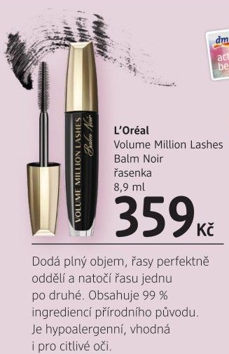 Řasenka Volume Million Balm Noir Lashes L'