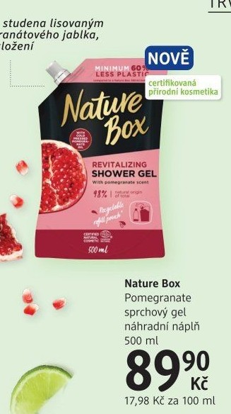 Sprchový gel Nature Box - náhradní náplň