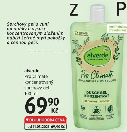 Sprchový gel Pro Climate Alverde