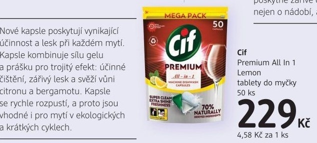 Tablety do myčky Premium All in 1 Cif