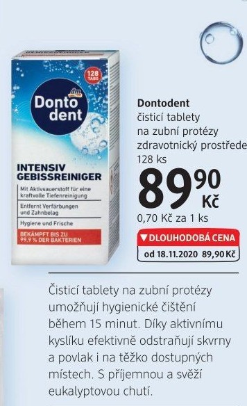 Tablety na zubní protézy Dontodent