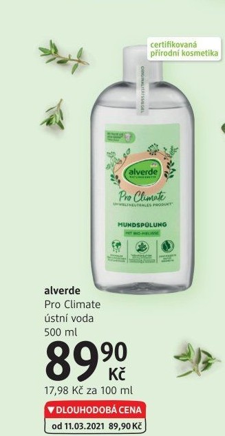 Ústní voda Pro Climate Alverde
