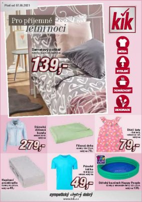 akční leták Kik textil 7.6.2021-30.6.2021