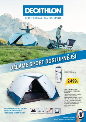 akční leták Decathlon 11.6.2021-31.8.2021