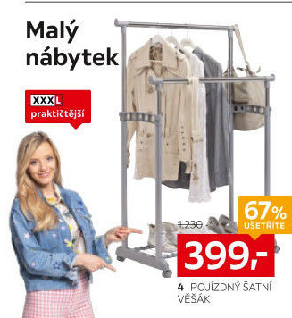 POJÍZDNÝ ŠATNÍ STOJAN