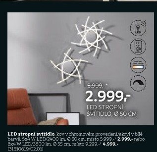 STROPNÍ LED SVÍTIDLO