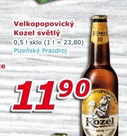Pivo světlé Velkopopovický Kozel