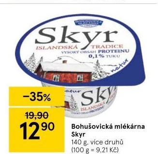 Dezert zakysaný bílý Skyr Bohušovická mlékárna