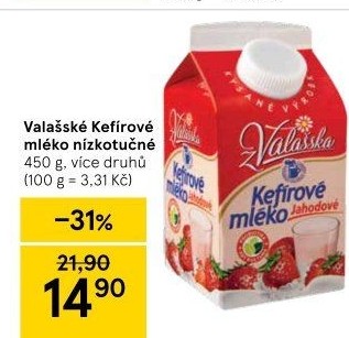Kefírové mléko ochucené Mlékárna Valašské Meziříčí