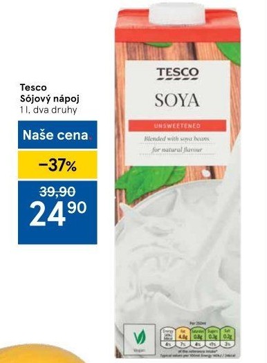Nápoj sójový Tesco
