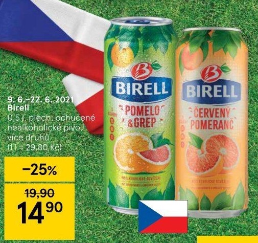 Nealkoholické pivo ochucené Birell