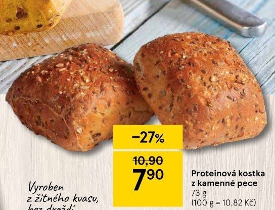 Pečivo proteinová kostka