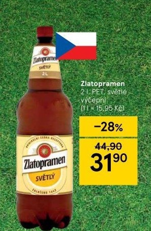 Pivo světlé výčepní 10° Zlatopramen