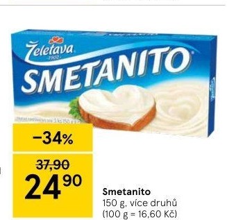 Sýr tavený Smetanito Želetava