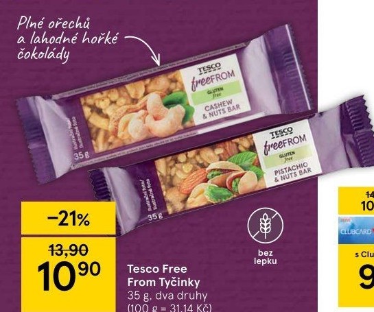 Tyčinka bez lepku Tesco Free From