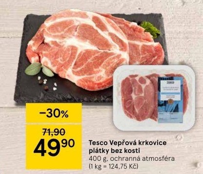 Vepřová krkovice bez kosti Tesco