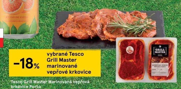 Vepřová krkovice marinovaná bez kosti Porto Grill Master Tesco