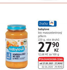 Masozeleninový příkrm bio Babylove